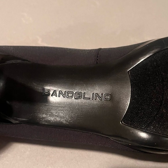 BANDOLINO Peep Toe Bow Platform Pumps in Black: Sz 7 - Picture 7 of 7